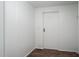 Clean entryway with wood-look flooring and a white door at 95 Old Barn Ct, Rocky Mount, NC 27801