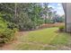 Spacious backyard featuring a healthy lawn at 1304 Ivy Ln, Raleigh, NC 27609