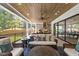 A covered patio with an outdoor kitchen and seating area offer a great place to unwind at 1304 Ivy Ln, Raleigh, NC 27609