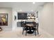 Stylish wet bar with dark cabinets and a mosaic backsplash at 1304 Ivy Ln, Raleigh, NC 27609