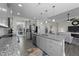 Modern kitchen with stainless steel appliances and an island at 2120 Blue Iris Way, Zebulon, NC 27597