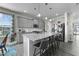 Modern kitchen with a large island and stainless steel appliances at 2120 Blue Iris Way, Zebulon, NC 27597