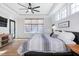 Bright and airy main bedroom with large windows and ample space at 257 Rawhide Dr, Louisburg, NC 27549