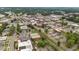 Wide aerial view of a town, showing streets, buildings, and green spaces at 309 Hawkins Ave, Sanford, NC 27330