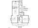 2-bedroom home floor plan, features kitchen, dining room, and porch at 309 Hawkins Ave, Sanford, NC 27330
