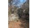 Backyard with overgrown bushes and a storage tank at 4053 Little Creek Church Rd, Clayton, NC 27520