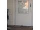 White exterior door with a glass panel at 4053 Little Creek Church Rd, Clayton, NC 27520