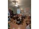 Living room with hardwood floors and a ceiling fan at 4053 Little Creek Church Rd, Clayton, NC 27520