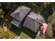 House and backyard from above; wood siding at 6328 Bissette Rd, Wendell, NC 27591