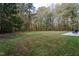 Large backyard with grassy area and patio at 6328 Bissette Rd, Wendell, NC 27591