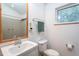 Simple, clean bathroom with shower and toilet at 6328 Bissette Rd, Wendell, NC 27591