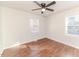Bright bedroom with hardwood floors and ceiling fan at 902 Cobb Ct, Sanford, NC 27330