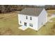 Aerial view of a two-story house and backyard at 1104 Middlecrest Dr, Rocky Mount, NC 27804