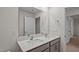 Double vanity bathroom with modern finishes at 1104 Middlecrest Dr, Rocky Mount, NC 27804