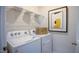 Convenient laundry room with washer, dryer, and shelving at 1116 Middlecrest Dr, Rocky Mount, NC 27804