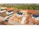An aerial shot of the neighborhood, showing the house among other similar houses at 150 Brookhaven Dr, Spring Hope, NC 27882