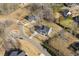 Aerial view of a two-story house and its driveway at 1625 Banks View Dr, Raleigh, NC 27603