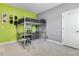 bedroom with loft bed and desk combo offering style, space-saving functionality, and room for activities at 1625 Banks View Dr, Raleigh, NC 27603