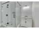 Modern bathroom with white subway tiles and glass shower at 301 E Umstead St, Durham, NC 27707