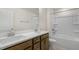 Double vanity bathroom with shower and tub at 317 Umstead St, Sanford, NC 27330