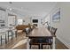 Dining area features a wooden table with seating for six at 355 High Woods Rdg, Chapel Hill, NC 27517