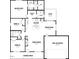 One story floor plan with 3 bedrooms, 2 baths, and a 2 car garage at 389 Springtooth Dr, Zebulon, NC 27597
