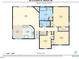 Main floor plan showcasing a spacious living area, two bedrooms, and two baths at 521 N Franklin Dr, Sanford, NC 27330