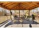 Covered deck with a pergola and outdoor seating at 521 N Franklin Dr, Sanford, NC 27330