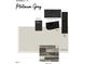 Platinum gray exterior color scheme with black shingles and trim at 7119 Hubner Pl # 23, Cary, NC 27519