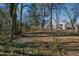 Wooded backyard with a partially visible home in the background at 103 W Delafield Ave, Durham, NC 27704