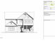 Detailed architectural drawing of a two-story home showcasing the front elevation, dimensions, and materials at 2038 Kelsey Ct, Hillsborough, NC 27278