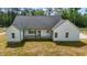 Exterior home elevation with white siding, dark roof and a well-manicured lawn at 250 Ellington Rd, Graham, NC 27253