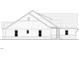Side exterior elevation featuring stone foundation and rear porch at 2801 Mount View Church Rd, Moncure, NC 27559