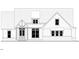 An exterior elevation of a home with a stone foundation and a covered entryway at 2801 Mount View Church Rd, Moncure, NC 27559