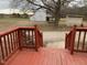 Back deck with view of barn and outbuildings at 3077 Christian Light Road Rd, Fuquay Varina, NC 27526
