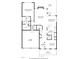 Main floor plan including kitchen, living areas, and garage at 401 Streamwood Dr, Holly Springs, NC 27540