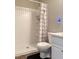 Bathroom with shower/tub combo, toilet and vanity at 4232 Vienna Crest Dr, Raleigh, NC 27613