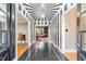 Elegant entryway with black and white striped ceiling at 2801 Chelsea Cir, Durham, NC 27707