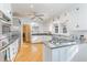 Modern kitchen with stainless steel appliances and island at 2801 Chelsea Cir, Durham, NC 27707