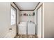 Functional laundry room with washer and dryer at 5724 Walters Ln, Burlington, NC 27217