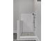 Convenient dog wash station with tile surround and shower head at 127 Preston Trce, Pittsboro, NC 27312