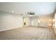Spacious bonus room featuring plush carpeting, ceiling fan and recessed lighting at 12408 Angel Vale Pl, Durham, NC 27703
