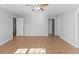 Spacious bedroom with tile floors and ceiling fan at 1306 Hudson Ave, Durham, NC 27705