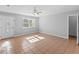 Living area with tile floors and an exterior door at 1306 Hudson Ave, Durham, NC 27705