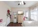 Bright bedroom with double bed, dresser, and plenty of closet space at 1508 Carroll Heights Rd, Zebulon, NC 27597