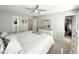 Spacious bedroom with ensuite bathroom, walk-in closet and neutral tones at 1700 Southern Hills Ct, Raleigh, NC 27604