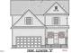 Front elevation plan of a two-story house with a garage at 209 Danube Dr, Zebulon, NC 27597