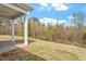 This backyard boasts green space with a covered patio and large columns, perfect for outdoor relaxation and entertainment at 209 Meadowbark Bnd # 20, Garner, NC 27529