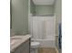 Bathroom with shower/tub combo and gray vanity at 330 Ellis Stewart Ln Ln, Cameron, NC 28326
