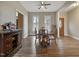 Bright dining room with hardwood floors and a wooden table at 330 Ellis Stewart Ln Ln, Cameron, NC 28326
